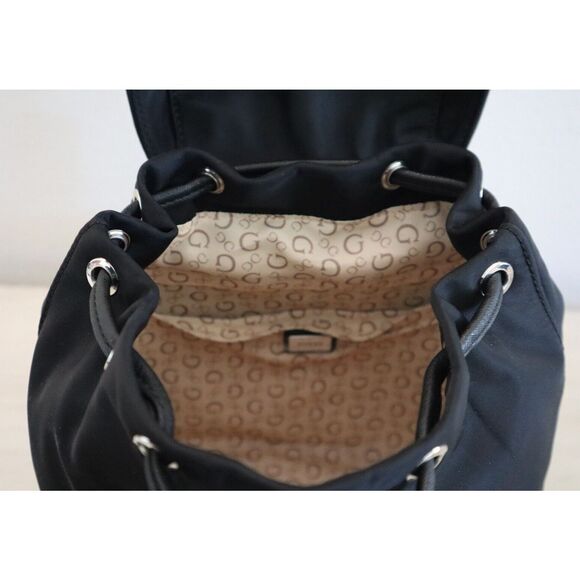 Guess NL917232 Women's Black Clemmons Nylon Rucksack Backpack - Picture 8 of 11